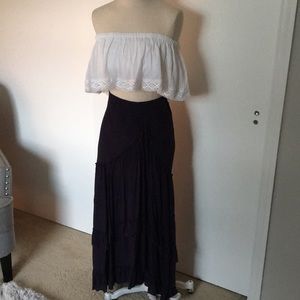 Navy ruffled Skirt